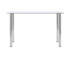 Valgomojo stalas, skaidrus, 120x60x75cm, grūdintas stiklas