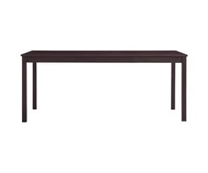 Valgomojo stalas, tams. rud. sp., 180x90x73cm, puš. med. mas.
