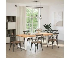 Valgomojo stalo kojelės, 2 vnt., baltos, 100x35x(72-73) cm, plienas