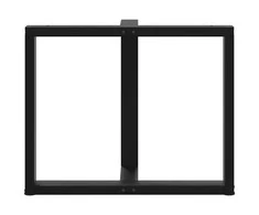 Valgomojo stalo kojelės, 2 vnt., juodos, 90x35x(72-73) cm, plienas