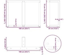 Valgomojo stalo kojelės, 2 vnt., baltos, 100x35x(72-73) cm, plienas