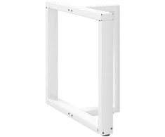 Valgomojo stalo kojelės, 2 vnt., baltos, 80x35x(72-73) cm, plienas, T formos