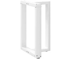 Valgomojo stalo kojelės, 2 vnt., baltos, 50x35x(72-73) cm, plienas, T formos