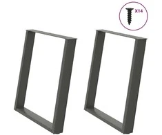 Valgomojo stalo kojelės, U formos, 2 vnt., 70x(72-73)cm