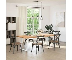 Valgomojo stalo kojelės, U formos, 2 vnt., balta, 70x(72-73)cm