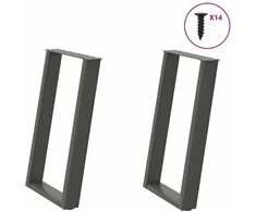 Valgomojo stalo kojelės, U formos, 2 vnt., 60x(72-73)cm
