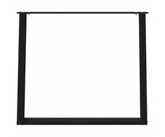 Valgomojo stalo kojelės, U formos, 2 vnt., juoda, 90x(72-73)cm