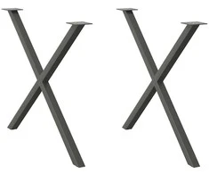 Valgomojo stalo kojos, 2 vnt., antracito spalvos, 90x(72-73) cm, plienas