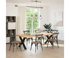Valgomojo stalo kojos, 2 vnt., juodos, 90x(72-73) cm, plienas, X formos