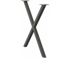Valgomojo stalo kojos, 2 vnt., antracito spalvos, 80x(72-73) cm, plienas