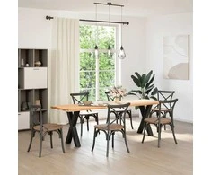 Valgomojo stalo kojos, X formos, 2 vnt., juodos, 50x(72-73) cm, plienas