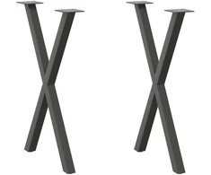 Valgomojo stalo kojos, 2 vnt., antracito spalvos, 57x(72-73) cm, plienas