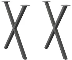 Valgomojo stalo kojos, 2 vnt., antracito spalvos, 80x(72-73) cm, plienas