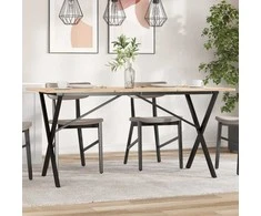 Valgomojo stalo kojos, 120x60x73cm, ketus, X formos rėmas