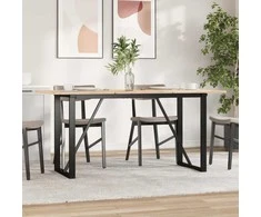 Valgomojo stalo kojos, 120x60x73cm, ketus, O formos rėmas