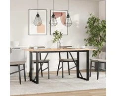 Valgomojo stalo kojos, 120x60x73cm, ketus, O formos rėmas
