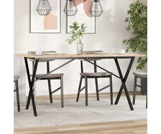 Valgomojo stalo kojos, 140x60x73cm, ketus, X formos rėmas