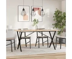 Valgomojo stalo kojos, 140x60x73cm, ketus, X formos rėmas