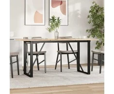 Valgomojo stalo kojos, 140x60x73cm, ketus, O formos rėmas