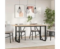Valgomojo stalo kojos, 140x60x73cm, ketus, O formos rėmas