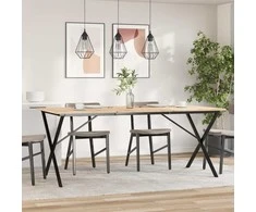 Valgomojo stalo kojos, 160x80x73cm, ketus, X formos rėmas