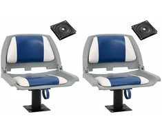Valties sėdynės su kojomis su 360° pasukimo mechanizmais, 2vnt.