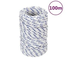 Valties virvė, baltos spalvos, 2mm, 100m, polipropilenas