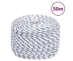 Valties virvė, baltos spalvos, 8mm, 50m, polipropilenas