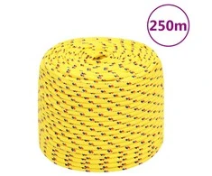 Valties virvė, geltonos spalvos, 10mm, 250m, polipropilenas