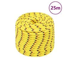 Valties virvė, geltonos spalvos, 12mm, 25m, polipropilenas