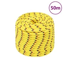Valties virvė, geltonos spalvos, 12mm, 50m, polipropilenas
