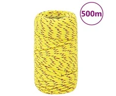 Valties virvė, geltonos spalvos, 2mm, 500m, polipropilenas