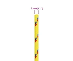 Valties virvė, geltonos spalvos, 2mm, 50m, polipropilenas