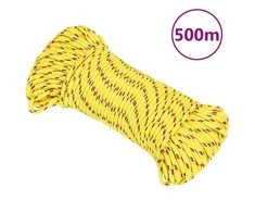 Valties virvė, geltonos spalvos, 5mm, 500m, polipropilenas