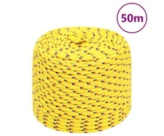 Valties virvė, geltonos spalvos, 8mm, 50m, polipropilenas