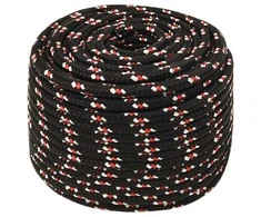 Valties virvė, juodos spalvos, 12mm, 25m, polipropilenas