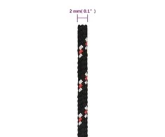 Valties virvė, juodos spalvos, 2mm, 25m, polipropilenas