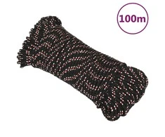 Valties virvė, juodos spalvos, 3mm, 100m, polipropilenas