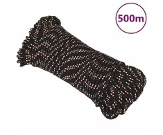 Valties virvė, juodos spalvos, 4mm, 500m, polipropilenas