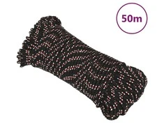 Valties virvė, juodos spalvos, 4mm, 50m, polipropilenas