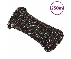 Valties virvė, juodos spalvos, 5mm, 250m, polipropilenas