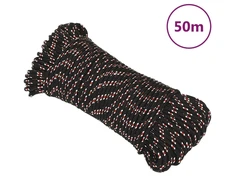 Valties virvė, juodos spalvos, 5mm, 50m, polipropilenas