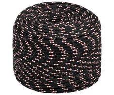 Valties virvė, juodos spalvos, 6mm, 50m, polipropilenas