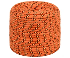 Valties virvė, oranžinės spalvos, 10mm, 25m, polipropilenas