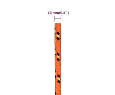 Valties virvė, oranžinės spalvos, 10mm, 25m, polipropilenas