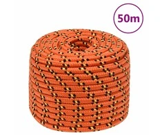 Valties virvė, oranžinės spalvos, 12mm, 50m, polipropilenas