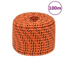 Valties virvė, oranžinės spalvos, 14mm, 100m, polipropilenas