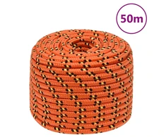 Valties virvė, oranžinės spalvos, 14mm, 50m, polipropilenas