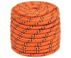 Valties virvė, oranžinės spalvos, 16mm, 100m, polipropilenas