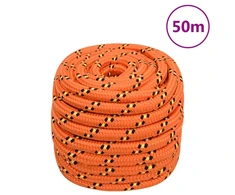 Valties virvė, oranžinės spalvos, 20mm, 50m, polipropilenas